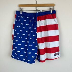 Vineyard Vines Red, White, and Blue Swim Trunks
